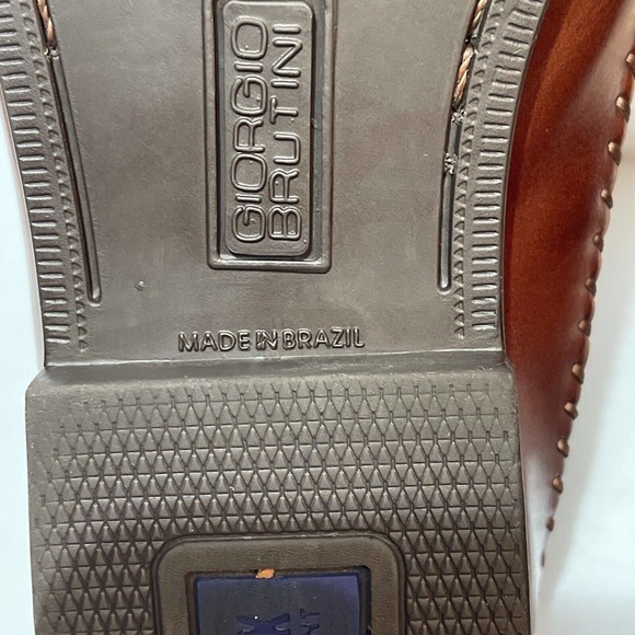 GEORGIO BRUTINI Newark Brown Men’s 10M Woven Tassel Loafer Made In Brazil - Picture 6 of 7